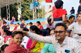 Students Perform Pada Pooja to Their Parents